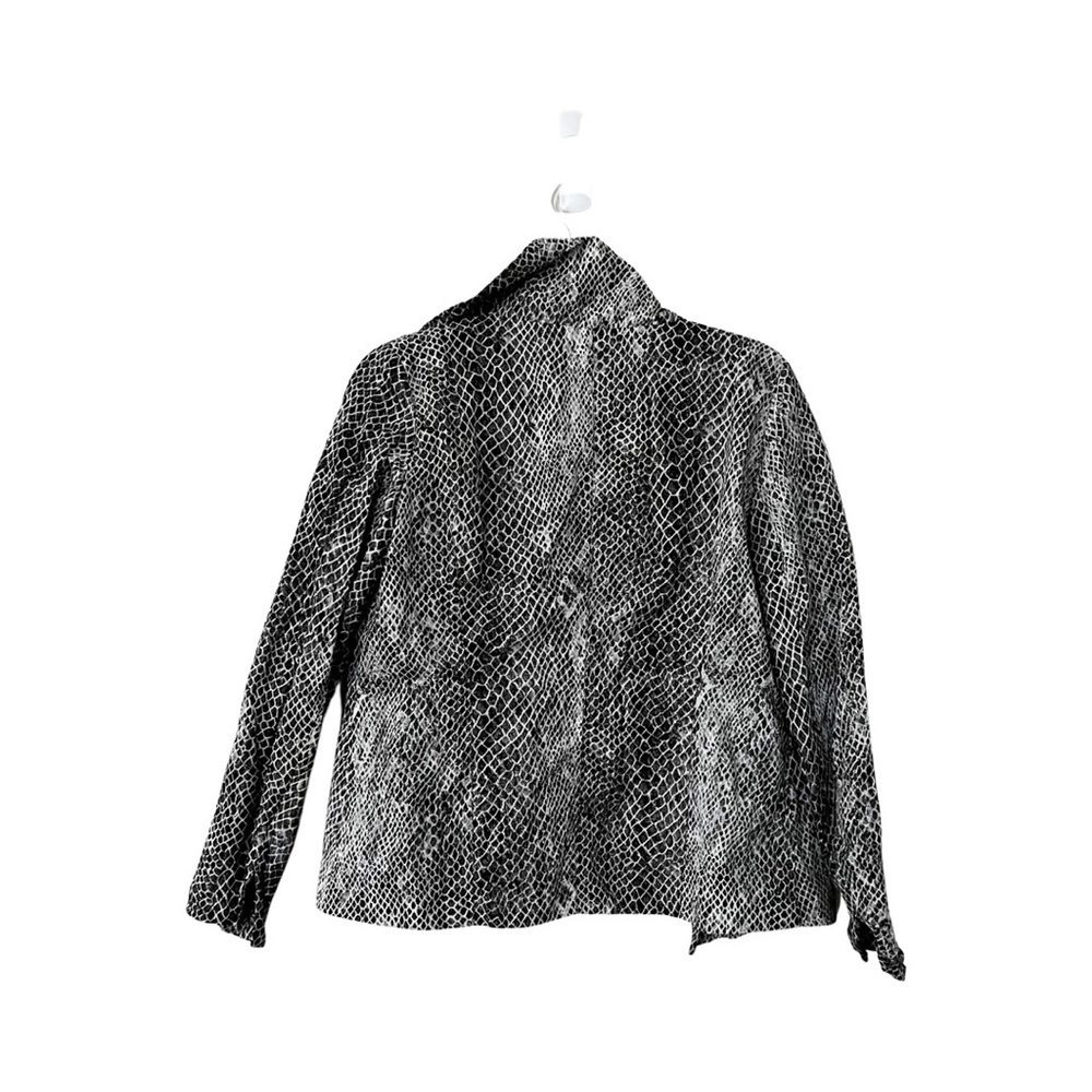 CHICO'S Nylon Oversized Snake Print Windbreaker H… - image 4